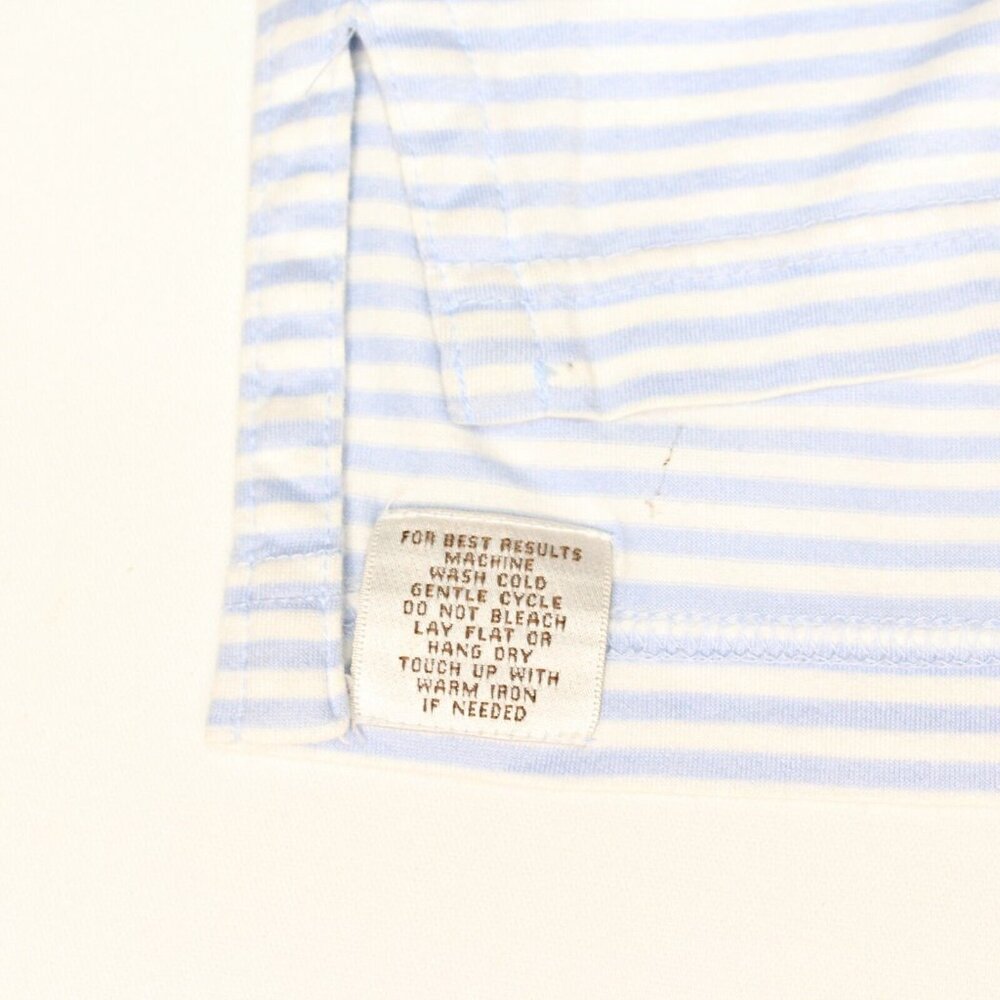 Peter Millar XL 3 Button Striped Pro Golf Light Blue White Polo Shirt Activewear - Picture 9 of 9